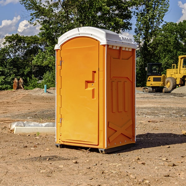 how often are the portable restrooms cleaned and serviced during a rental period in Greenwood